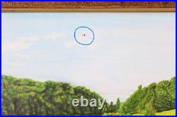 Vintage Lillypad Pond Landscape Scene Oil Painting Signed V, Karlsson 72
