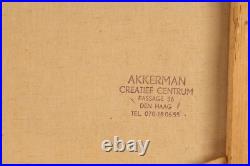 Vintage Lillypad Pond Landscape Scene Oil Painting Signed V, Karlsson 72