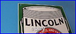 Vintage Lincoln Paints Porcelain General Store Service Station Pump Plate Sign