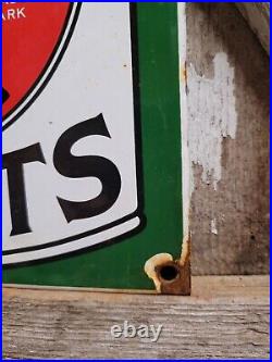 Vintage Lincoln Paints Porcelain Sign Old Abe Lincoln Varnish Hardware Supply Co