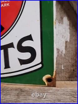 Vintage Lincoln Paints Porcelain Sign Old Abe Lincoln Varnish Hardware Supply Co