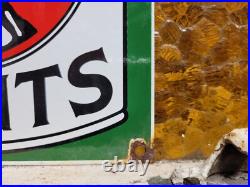 Vintage Lincoln Paints Porcelain Sign Old President Lincoln Varnish Hardware 12