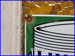 Vintage Lincoln Paints Porcelain Sign Old President Lincoln Varnish Hardware 12