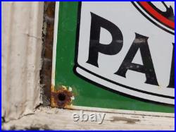 Vintage Lincoln Paints Porcelain Sign Old President Lincoln Varnish Hardware 12