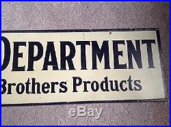 Vintage Lowe Brothers Paint Department Sign Double Sided Metal