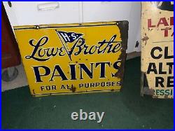 Vintage Lowe Brothers Paint double sided Porcelain Sign