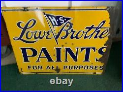 Vintage Lowe Brothers Paint double sided Porcelain Sign