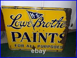 Vintage Lowe Brothers Paint double sided Porcelain Sign