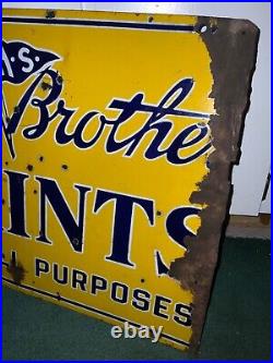 Vintage Lowe Brothers Paint double sided Porcelain Sign