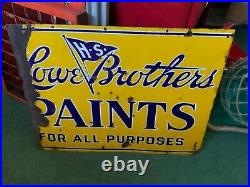 Vintage Lowe Brothers Paint double sided Porcelain Sign
