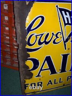 Vintage Lowe Brothers Paint double sided Porcelain Sign