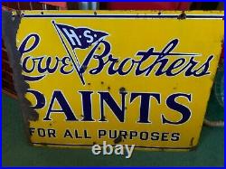 Vintage Lowe Brothers Paint double sided Porcelain Sign