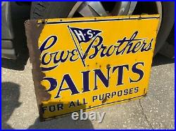 Vintage Lowe Brothers Paint double sided Porcelain Sign