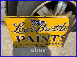 Vintage Lowe Brothers Paint double sided Porcelain Sign