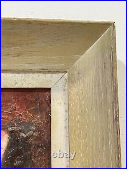 Vintage MCM Painting On Board Signed And Framed