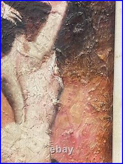 Vintage MCM Painting On Board Signed And Framed
