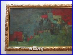 Vintage MID Century Cubist Cubism Abstract Painting Expressionism Mystery Art