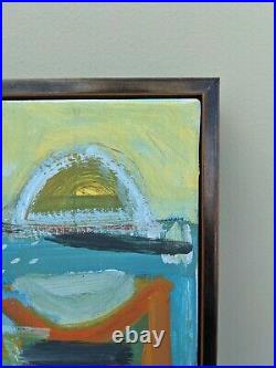 Vintage MID Century Expressionist Framed Oil Abstract Painting Equinox