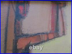 Vintage MID Century Modern Painting Abstract Cubist Figure Cubism Expressionism