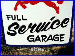 Vintage MOBIL PEGASUS Full Service Gas Station Oil Hand Painted Mechanic SIGN
