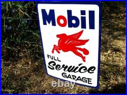 Vintage MOBIL PEGASUS Full Service Gas Station Oil Hand Painted Mechanic SIGN