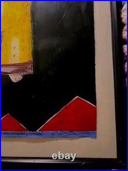 Vintage Martin Laborde Artist Proof Signed Original Painting 26x19 Framed Rare