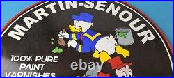 Vintage Martin Senour Paints Porcelain Mickey Service Station Gas Oil Pump Sign
