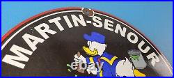 Vintage Martin Senour Paints Porcelain Mickey Service Station Gas Oil Pump Sign