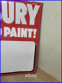 Vintage Masury Paint Paint Embossed Tin Sign Hardware Store 24 x 18
