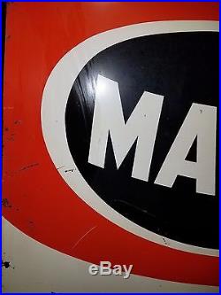 Vintage Mautz Paint Metal Sign Grace Sign Co. St. Louis 60x42
