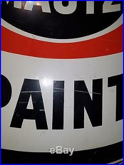 Vintage Mautz Paint Metal Sign Grace Sign Co. St. Louis 60x42