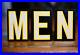 Vintage Mens Bathroom Restroom Metal Sign Smaltz Paint NOS Not Porcelain
