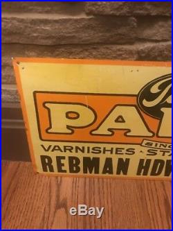 Vintage Metal Advertising Sign Pee Gee Paints, Stains, Hardware, Grocery