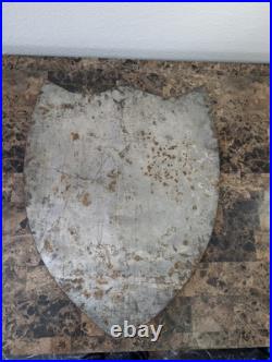 Vintage Metal Hand-painted Advertising Sign Liberty Shield Sign