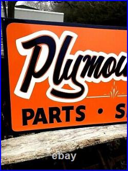 Vintage Metal Road Runner Dodge Plymouth PARTS SERVICE Truck 36 Car Hotrod Sign