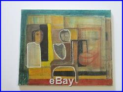 Vintage Mexican Painting Mystery Surreal Cubist Cubism Modernist Expressionism