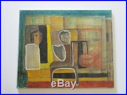 Vintage Mexican Painting Mystery Surreal Cubist Cubism Modernist Expressionism