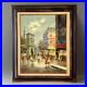 Vintage MidCentury Original Oil Painting European Street Scene Signed Boldini