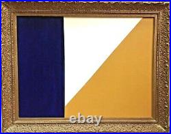 Vintage Mid Century Abstract Geometric Minimalist Painting Large 28x22