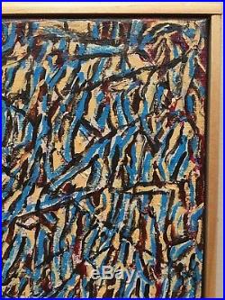 Vintage Mid Century Abstract Oil Painting Signed Framed