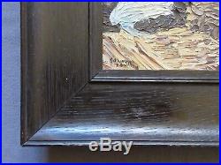 Vintage Mid-Century Impressionist Seascape Oil Painting, Signed