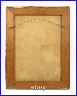 Vintage Mid Century Modern Abstract Painting Signed Aatis Lillstrom