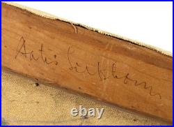 Vintage Mid Century Modern Abstract Painting Signed Aatis Lillstrom