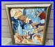 Vintage Mid Century Modern Oil Canvas Still Life Painting Signed Original Art