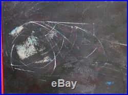 Vintage Mid Century Modern Painting Carnival Bubble Man Abstract Larry Godwin