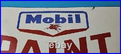 Vintage Mobil Porcelain Sign Dealer Pegasus Gas Pump Service Paint Sign