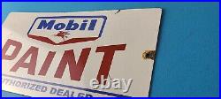 Vintage Mobil Porcelain Sign Dealer Pegasus Gas Pump Service Paint Sign