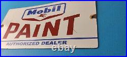 Vintage Mobil Porcelain Sign Dealer Pegasus Gas Pump Service Paint Sign