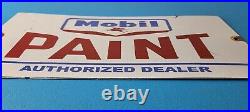 Vintage Mobil Porcelain Sign Dealer Pegasus Gas Pump Service Paint Sign