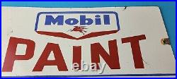 Vintage Mobil Porcelain Sign Dealer Pegasus Gas Pump Service Paint Sign